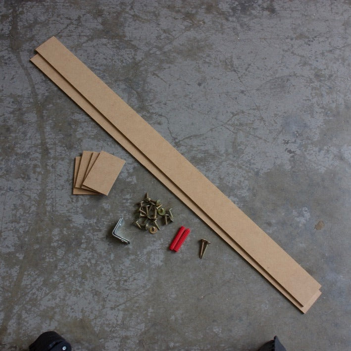 3x Stack with wall fixings for masonite